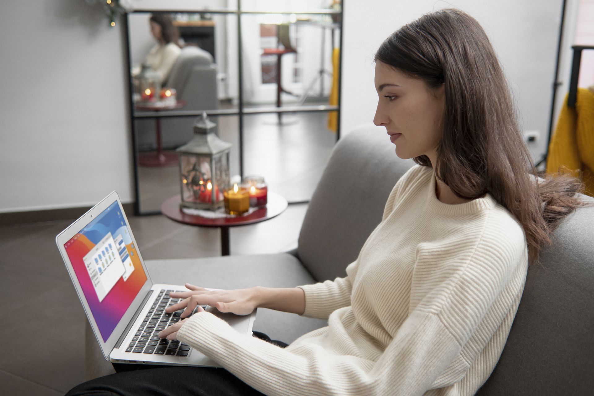 Person editing and improving a blog post on their laptop