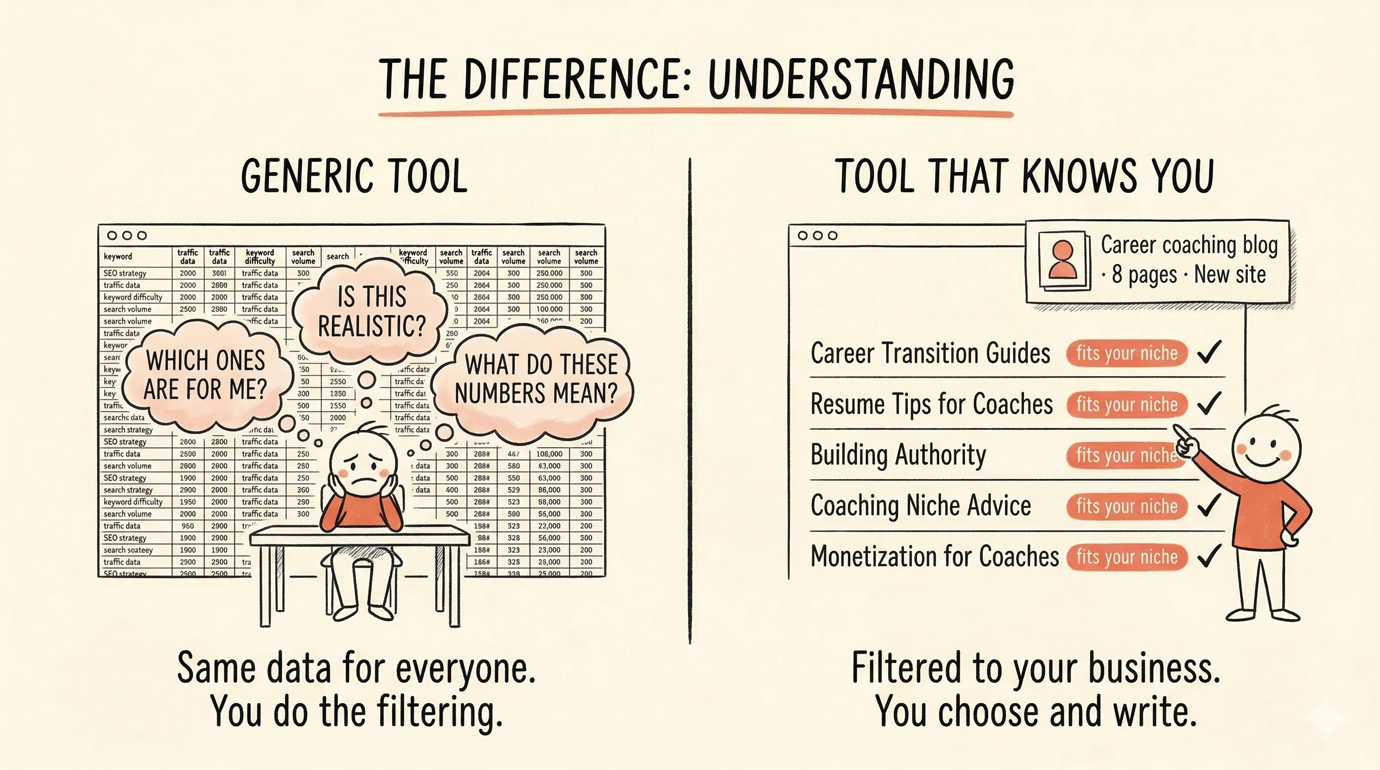A tool that doesn't know your business gives the same advice to everyone